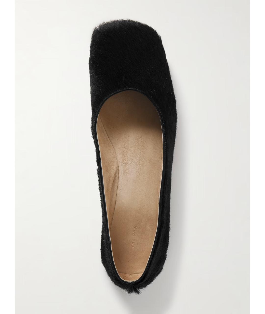 THE ROW Черные кожаные балетки, фото 4