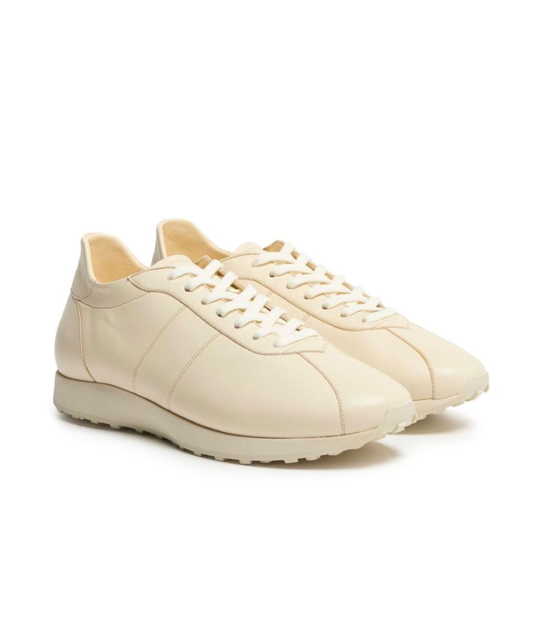 THE ROW Бежевые кожаные кроссовки, фото 5