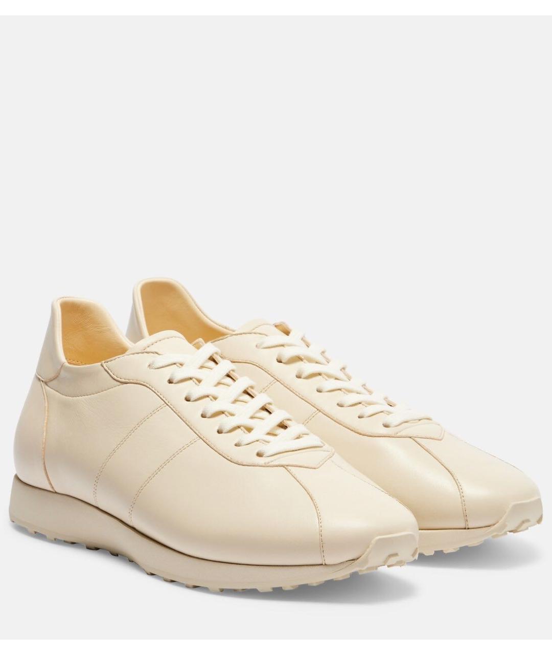 THE ROW Бежевые кожаные кроссовки, фото 7