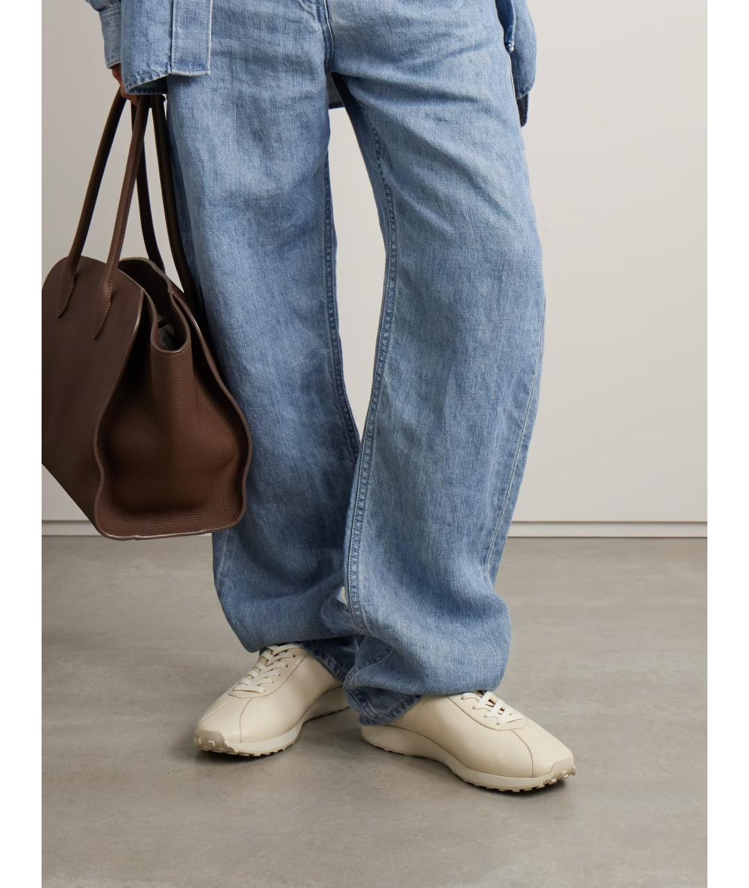 THE ROW Бежевые кожаные кроссовки, фото 2