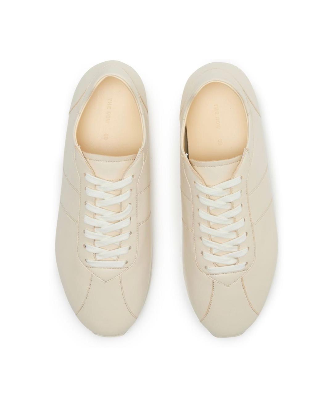 THE ROW Бежевые кожаные кроссовки, фото 4