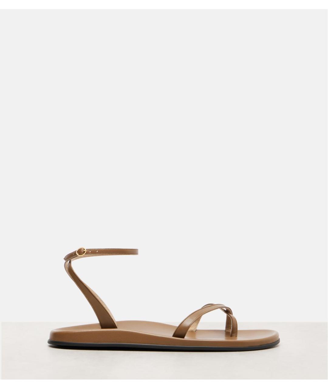 THE ROW Коричневые кожаные сандалии, фото 8