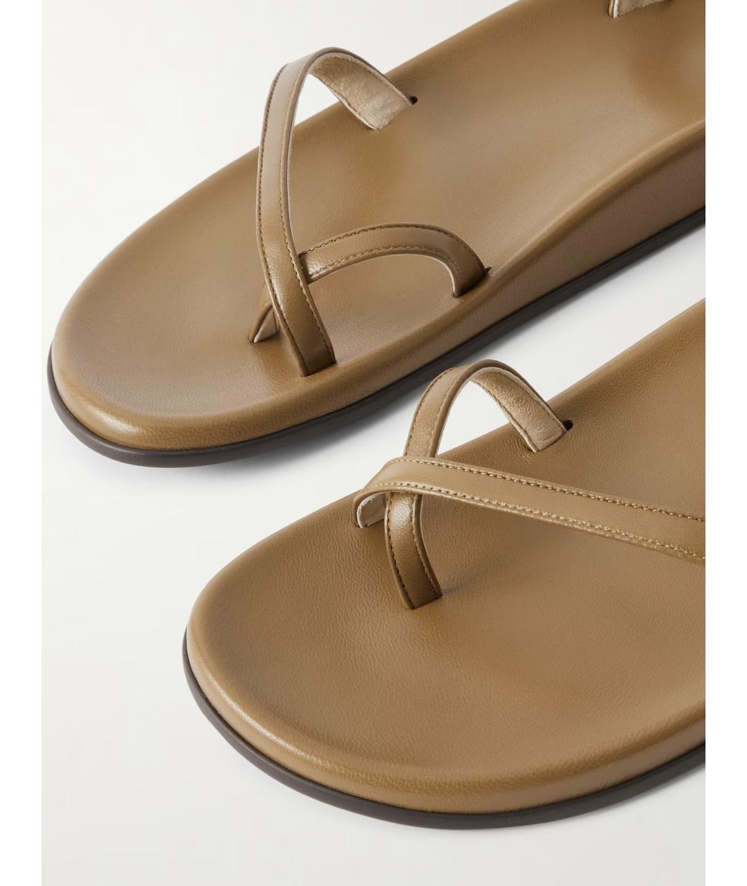 THE ROW Коричневые кожаные сандалии, фото 4