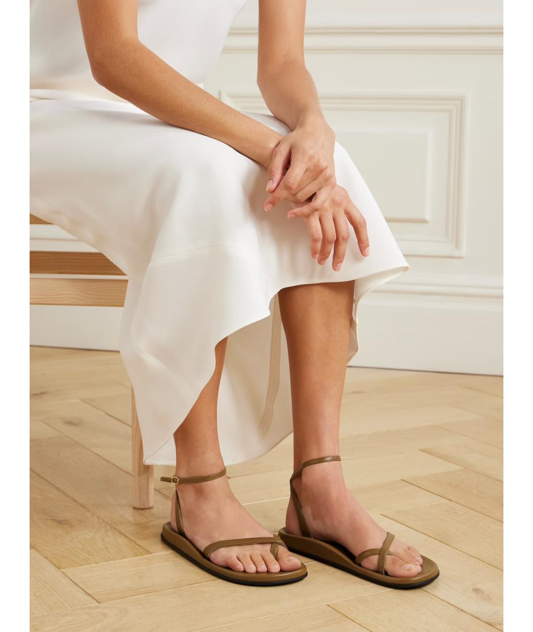 THE ROW Коричневые кожаные сандалии, фото 2