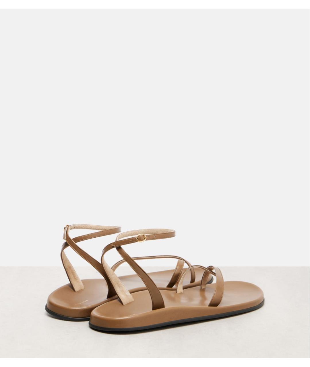 THE ROW Коричневые кожаные сандалии, фото 4