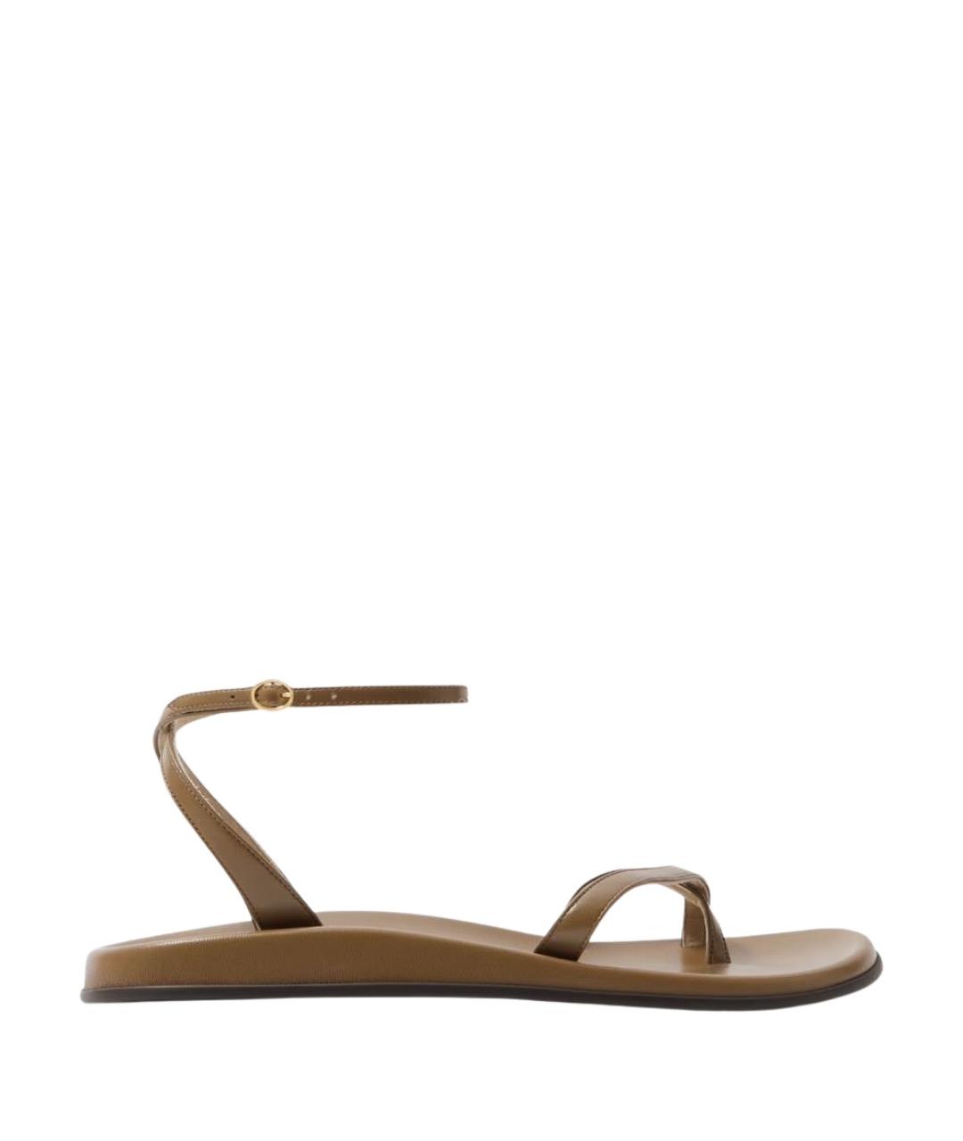 THE ROW Коричневые кожаные сандалии, фото 1