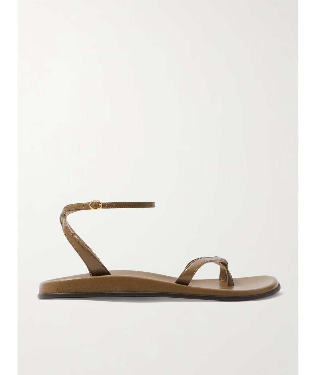 THE ROW Коричневые кожаные сандалии, фото 5