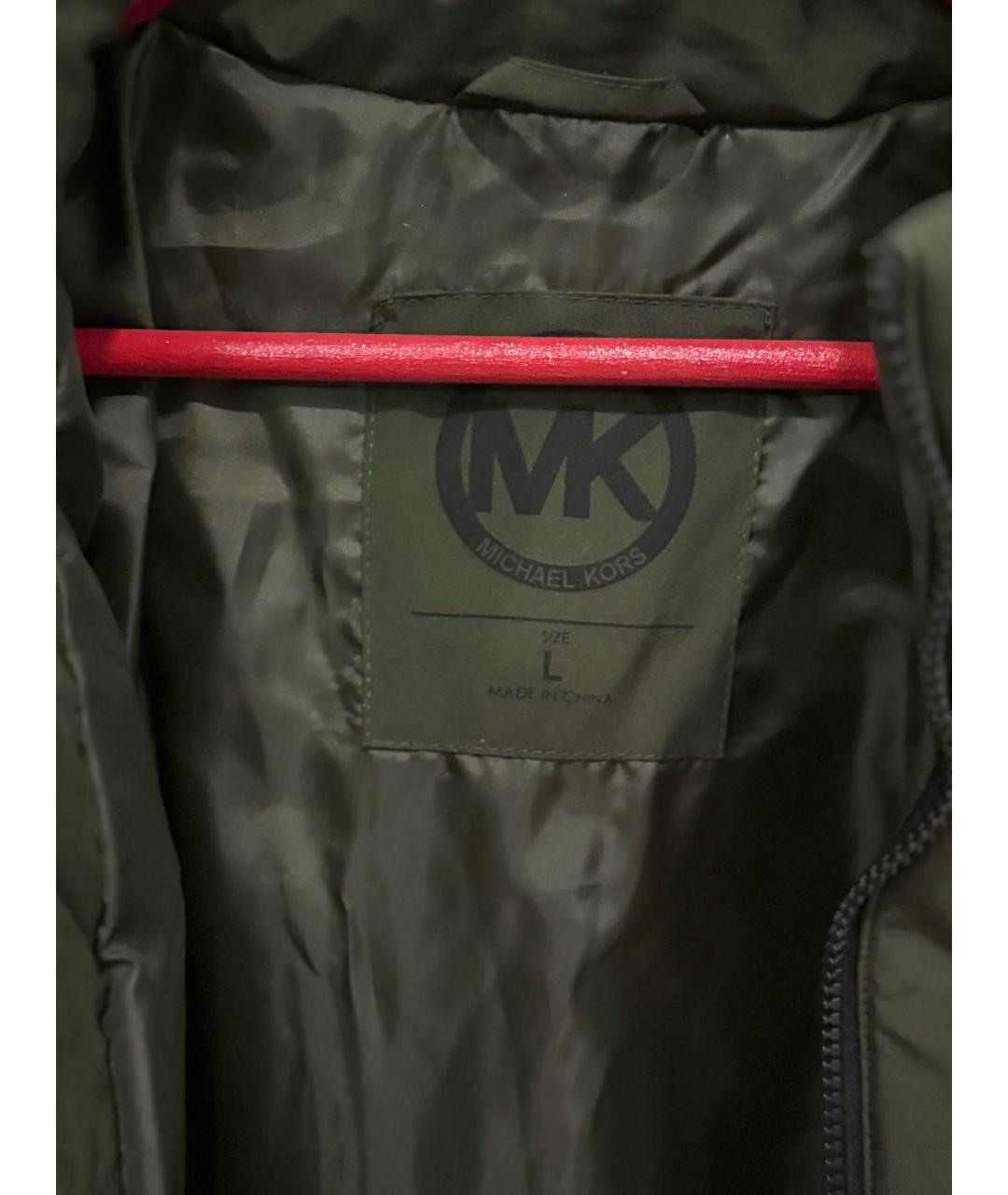 MICHAEL KORS Хаки полиэстеровая куртка, фото 4