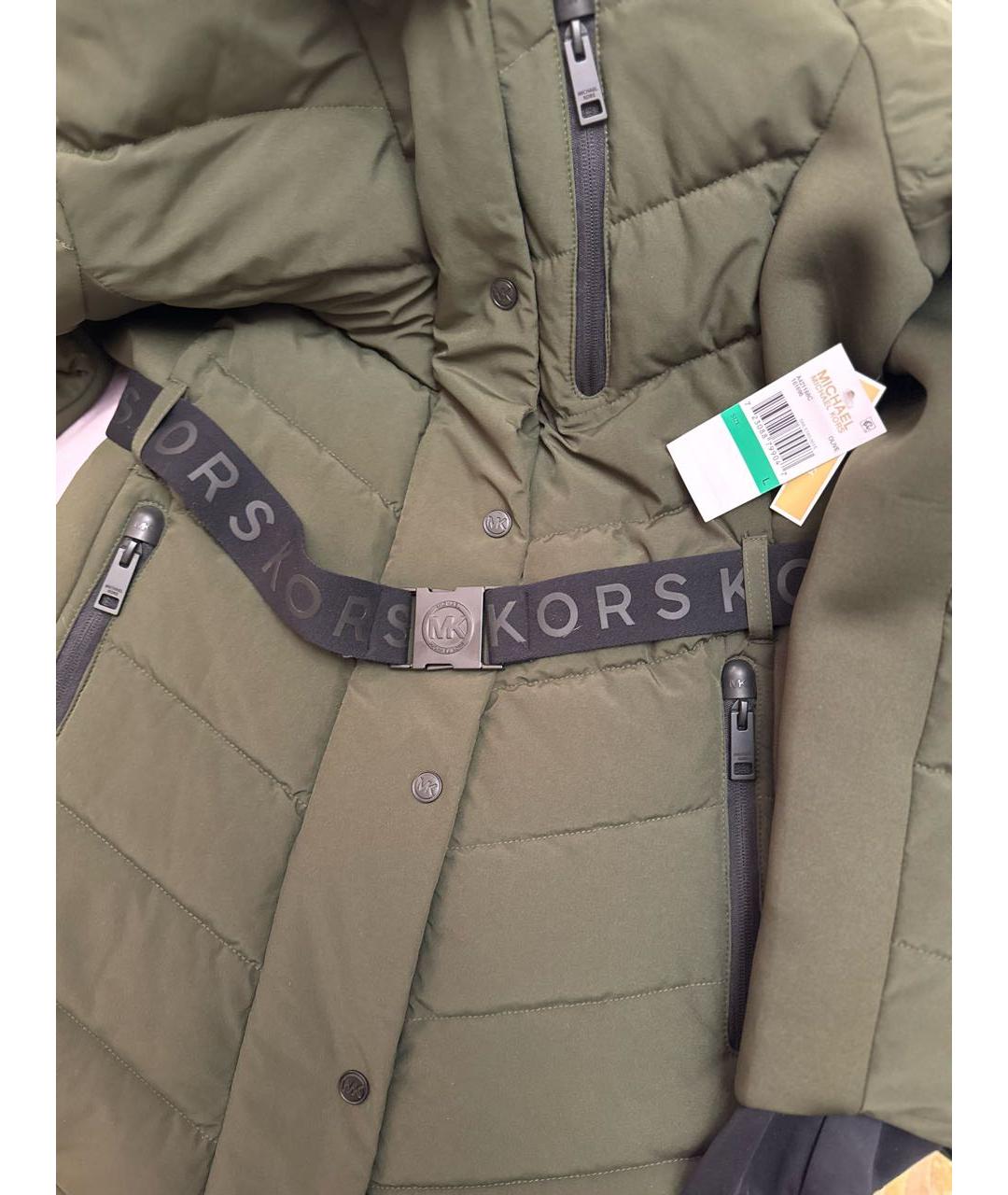 MICHAEL KORS Хаки полиэстеровая куртка, фото 5