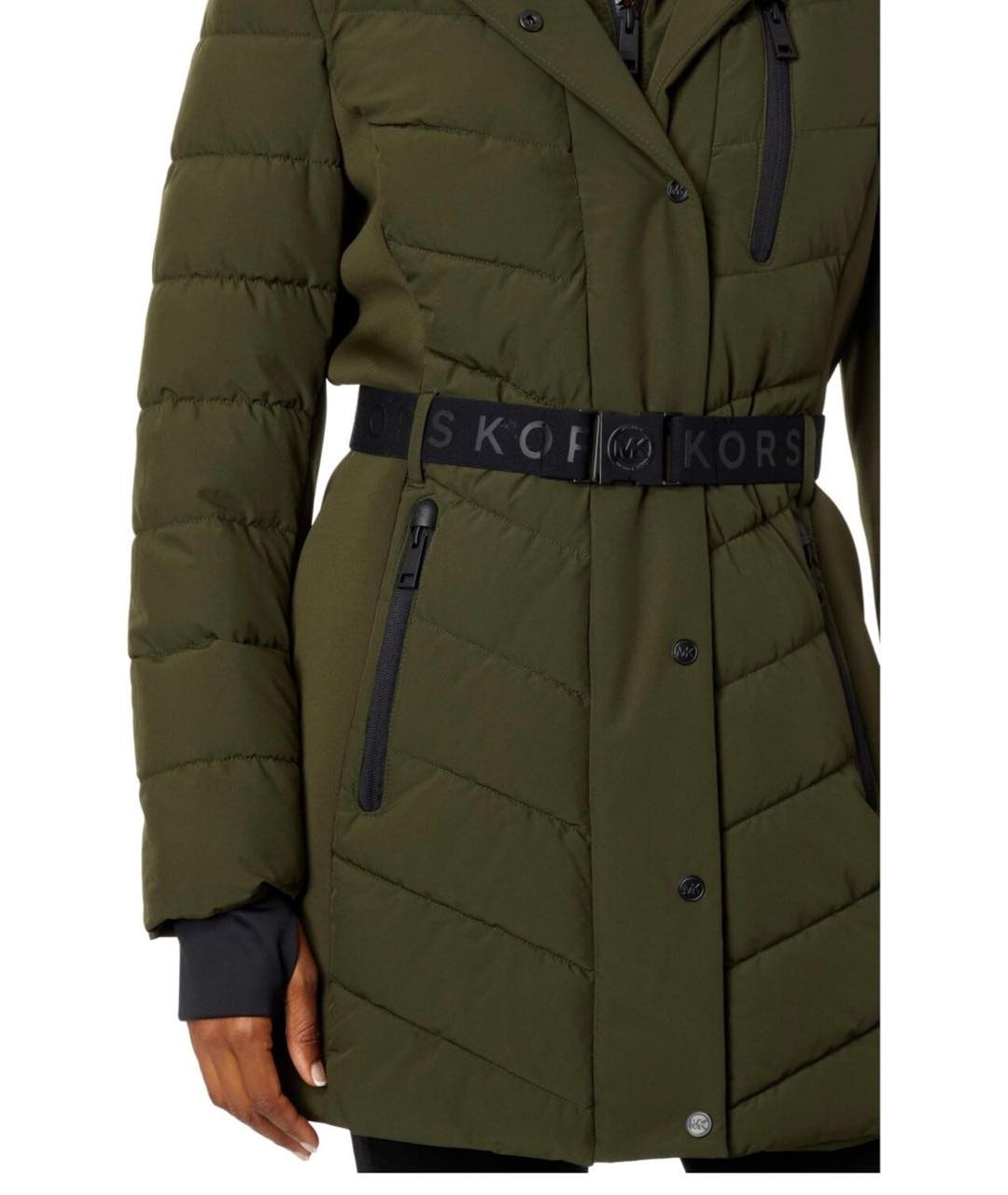 MICHAEL KORS Хаки полиэстеровая куртка, фото 7