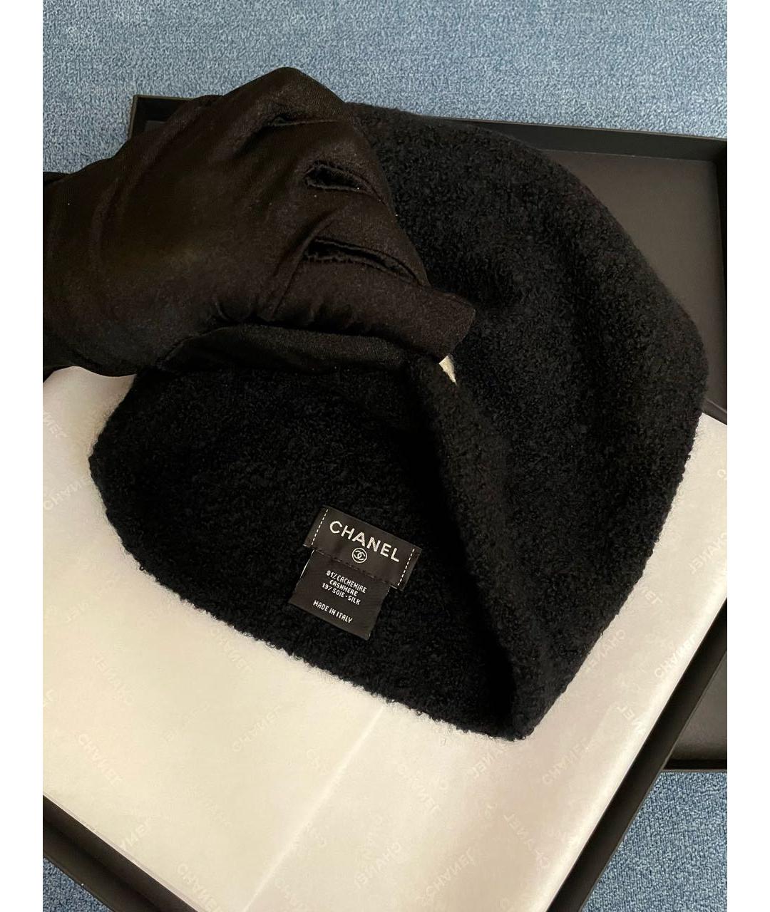 CHANEL Черная кашемировая шапка, фото 2