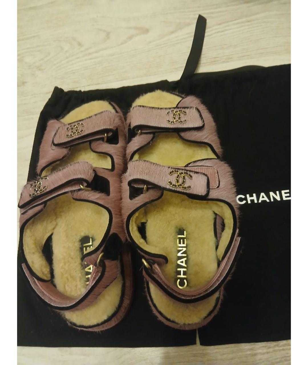 CHANEL Розовые сандалии, фото 3