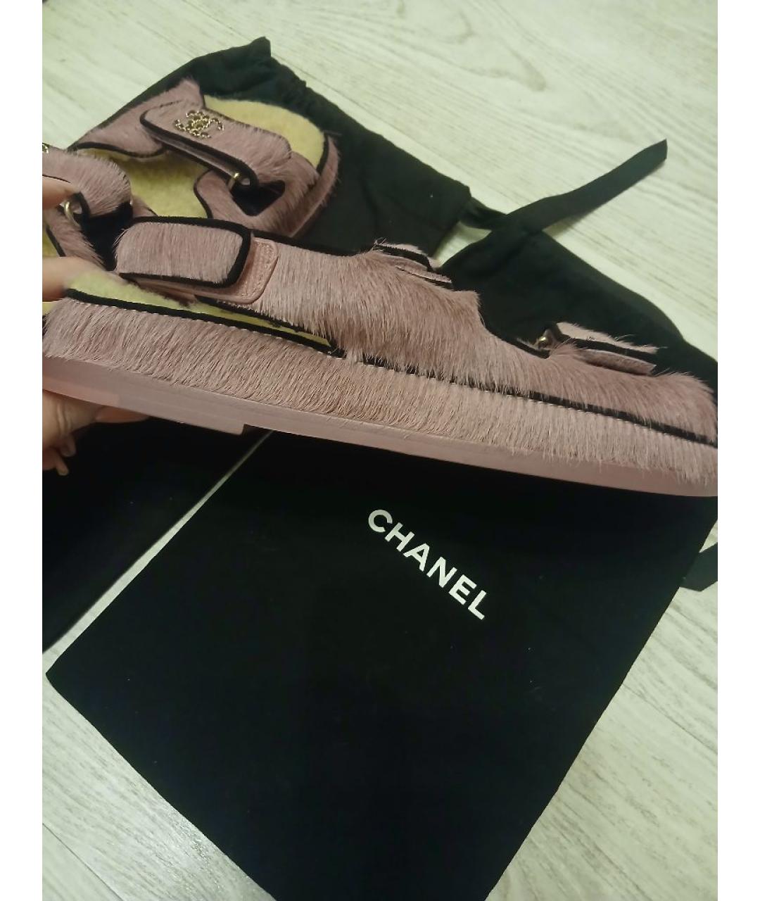 CHANEL Розовые сандалии, фото 5