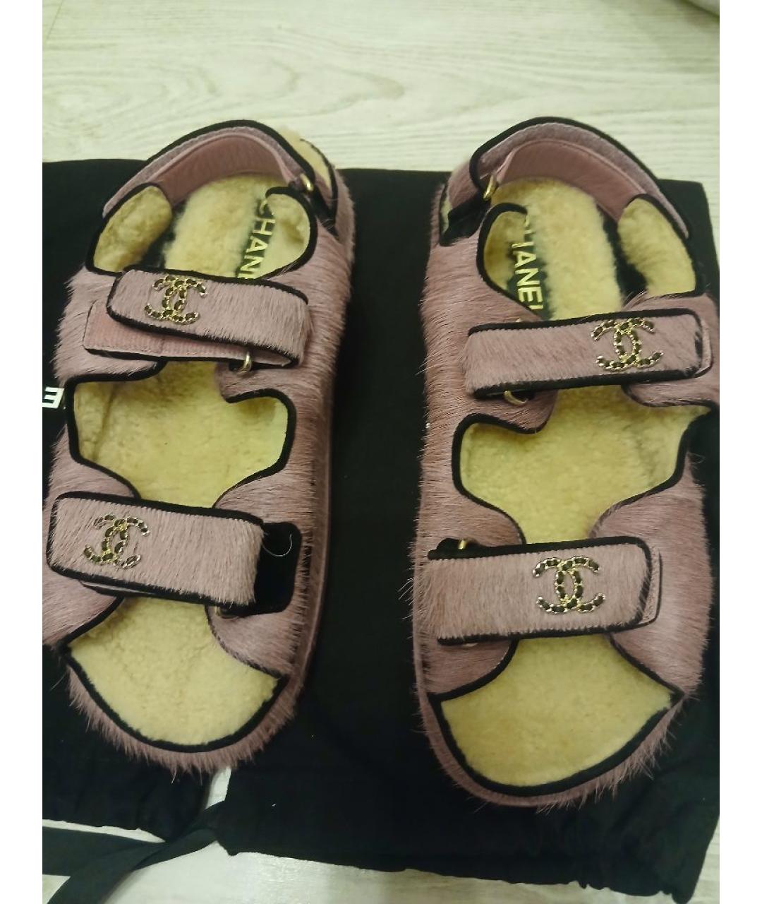 CHANEL Розовые сандалии, фото 2