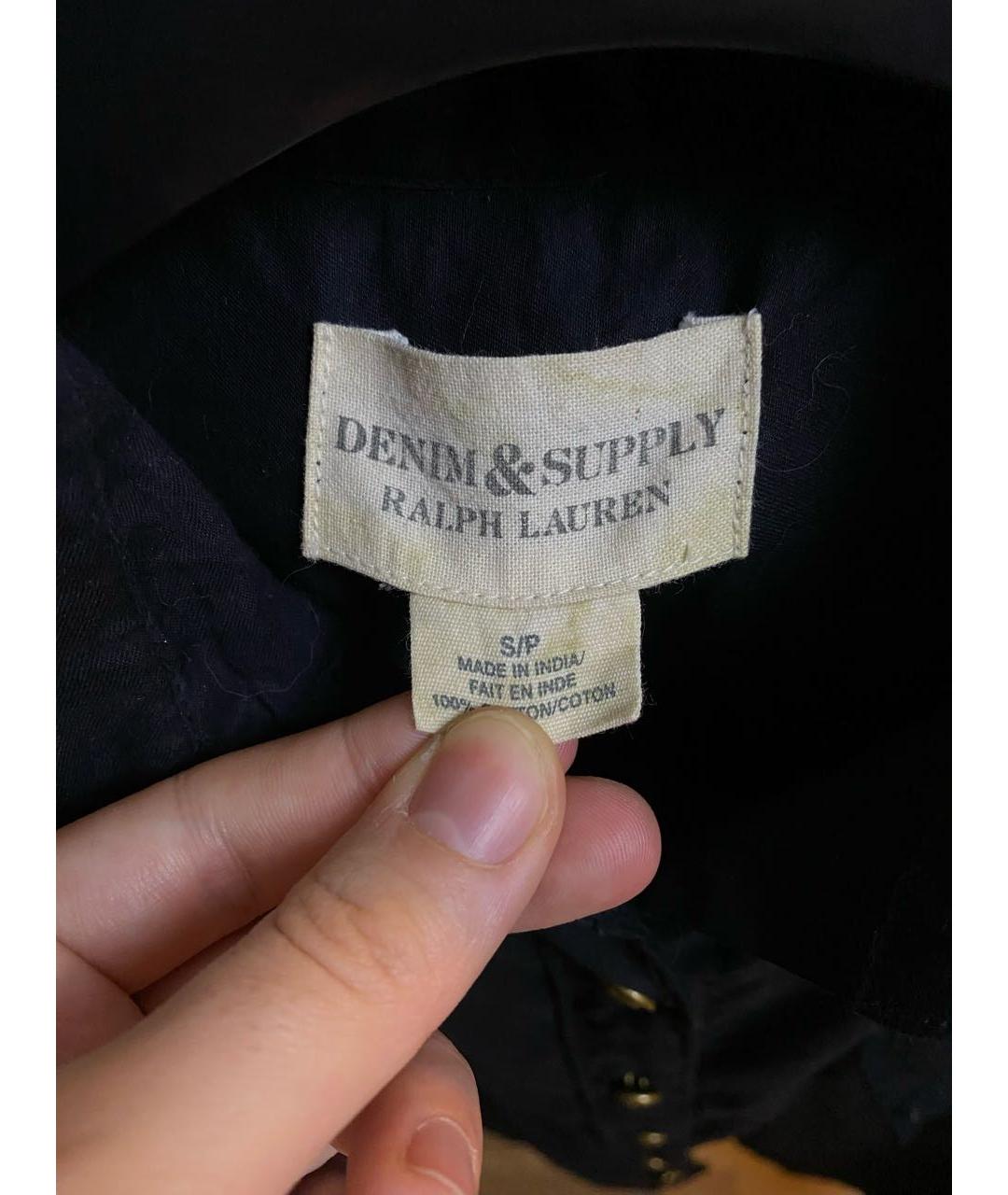 RALPH LAUREN Черная хлопковая кэжуал рубашка, фото 2