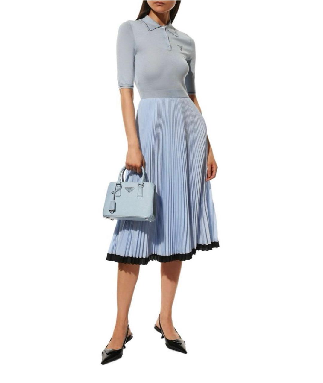PRADA Голубое повседневное платье, фото 2