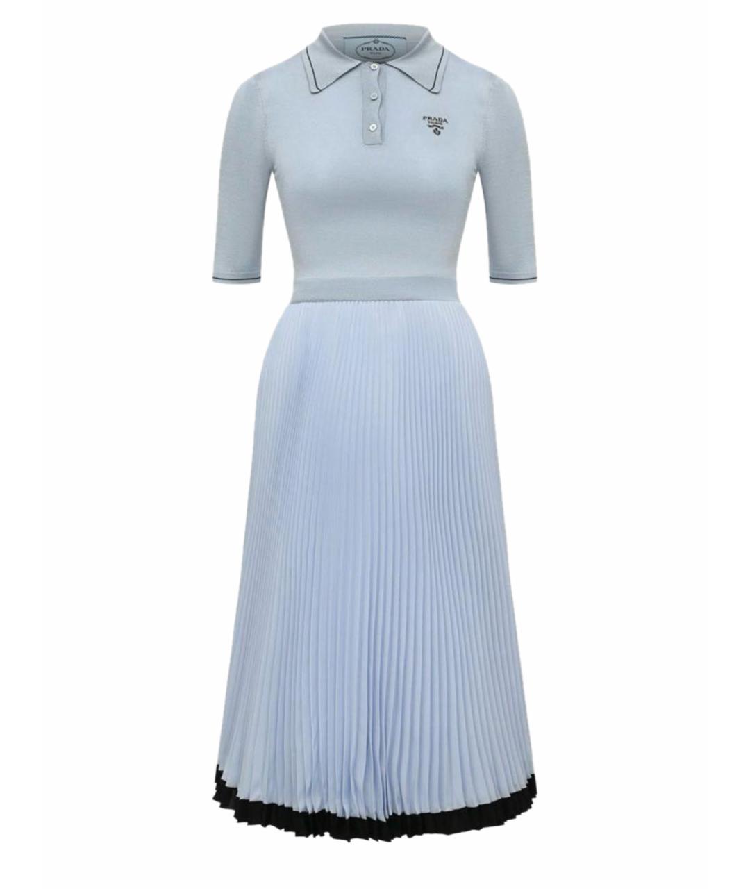 PRADA Голубое повседневное платье, фото 1
