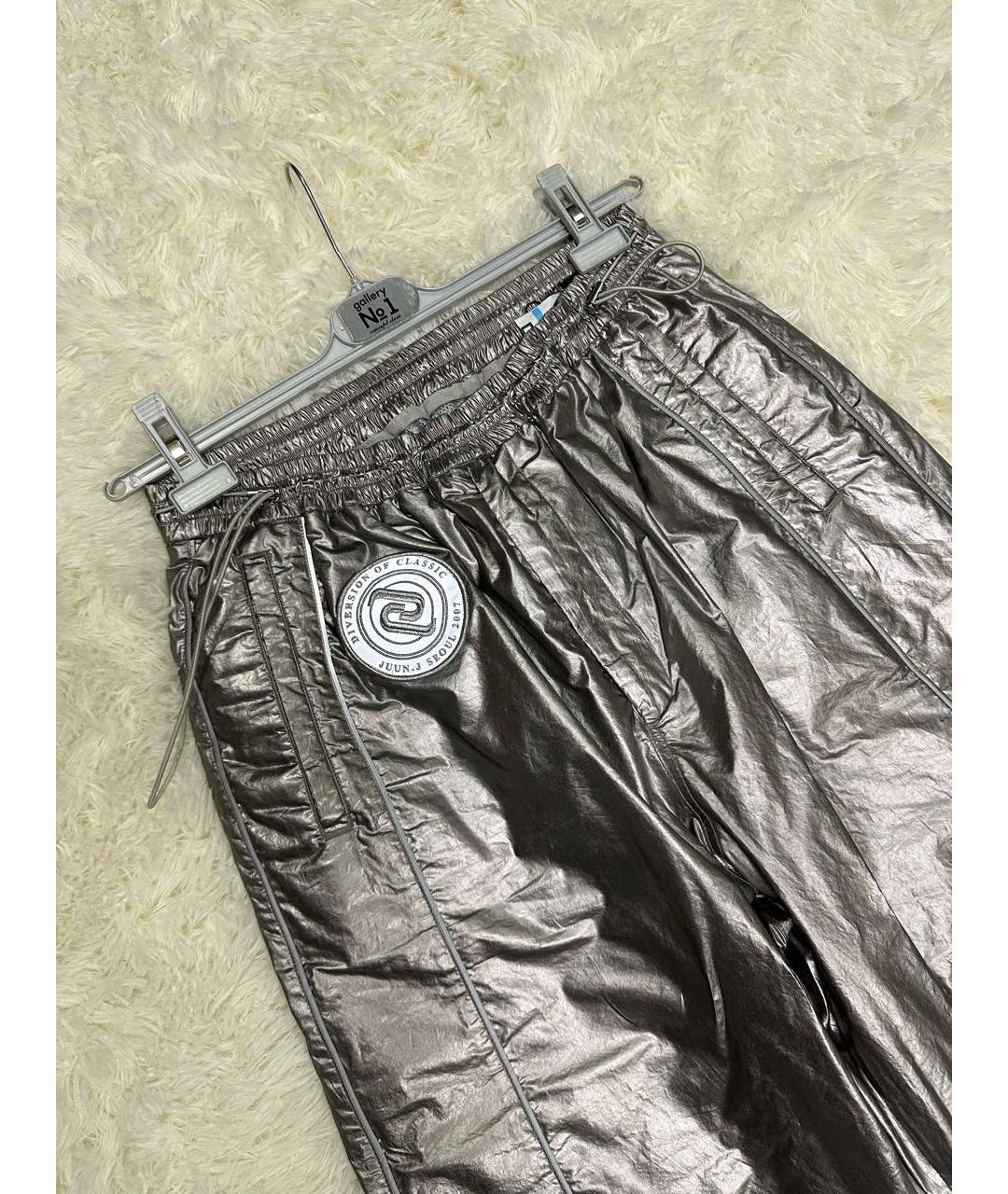 JUUN.J Серебряные повседневные брюки, фото 2