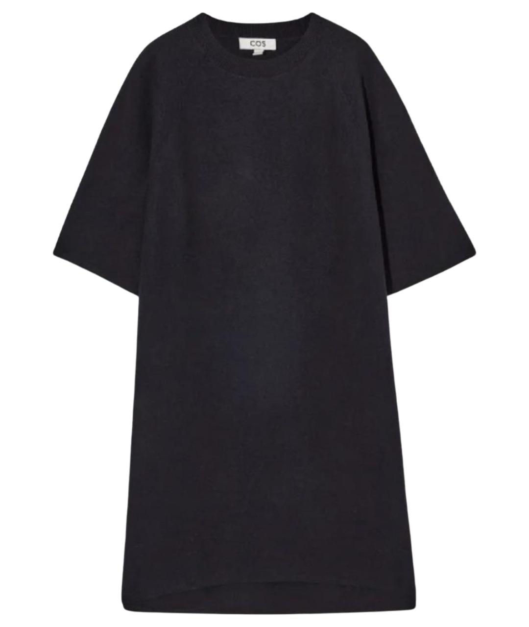 COS Темно-синее шерстяное повседневное платье, фото 1
