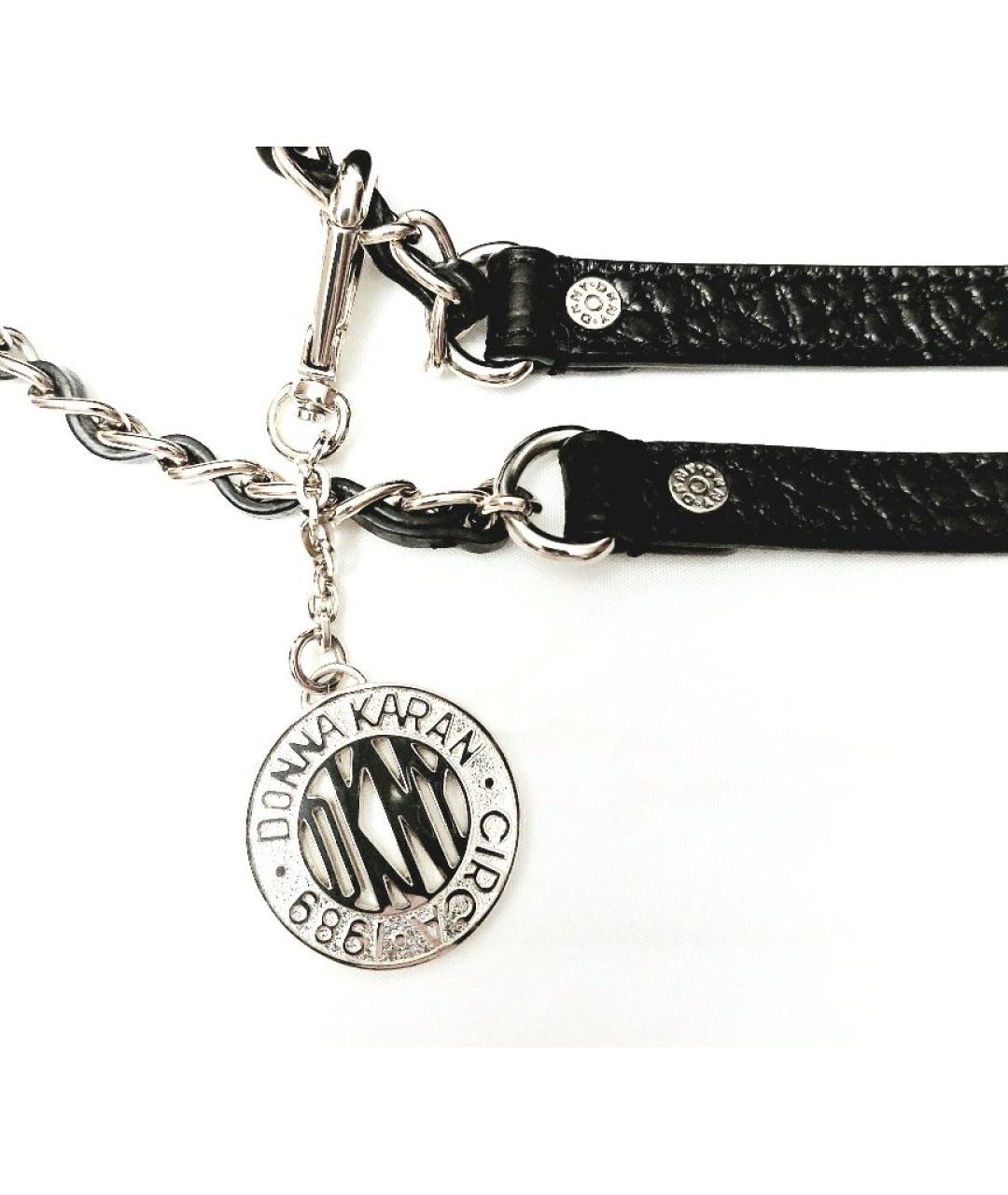 DKNY Черная сумка через плечо из лакированной кожи, фото 5