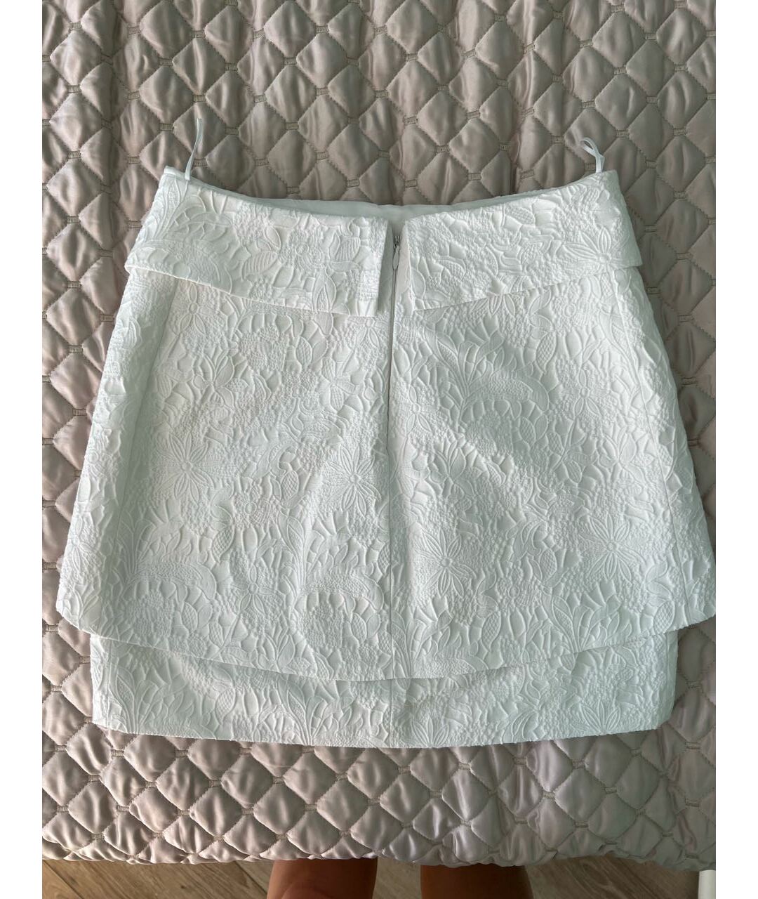 BLUGIRL Белая хлопковая юбка мини, фото 2