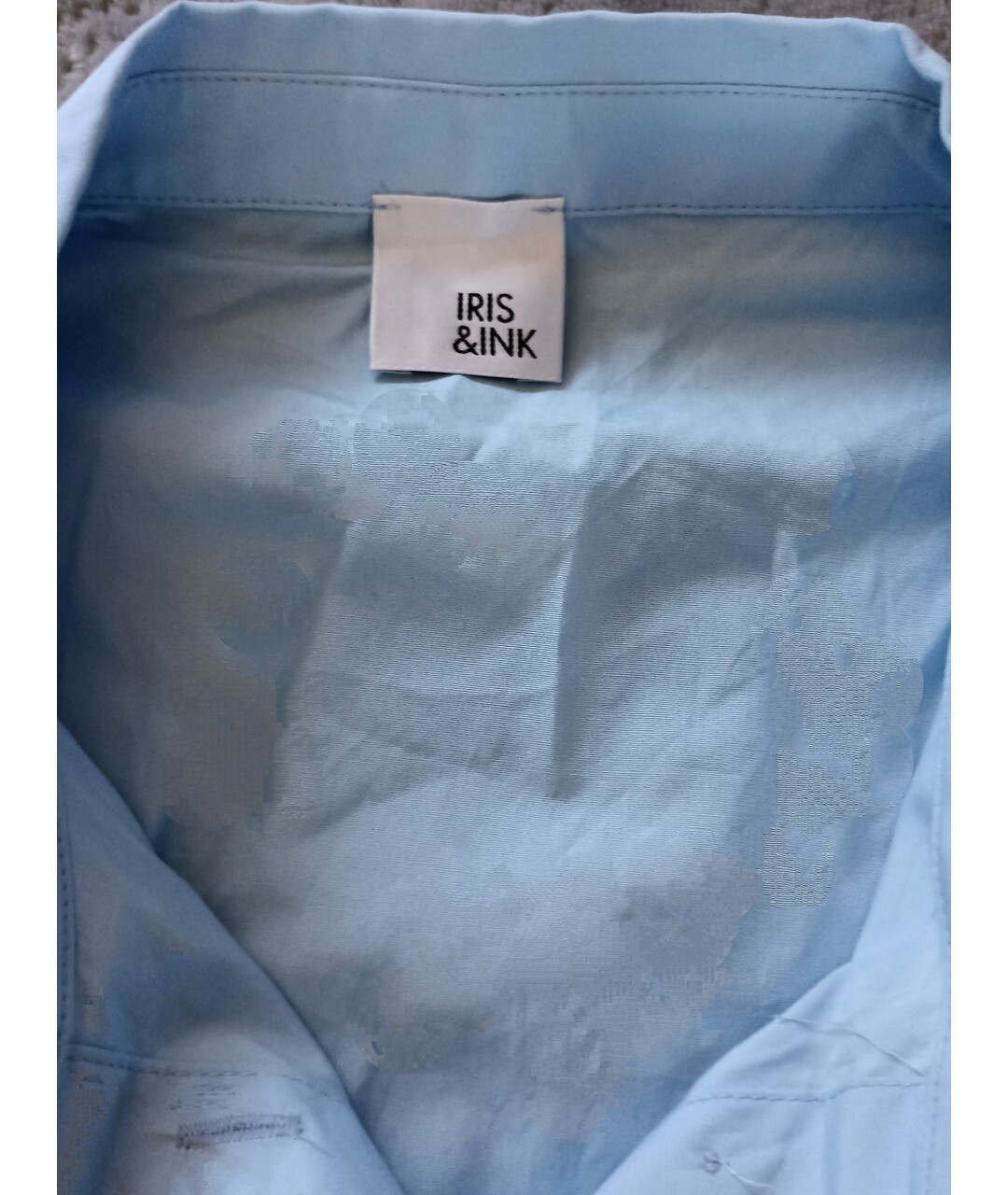 IRIS & INK  Голубая хлопковая рубашка, фото 4