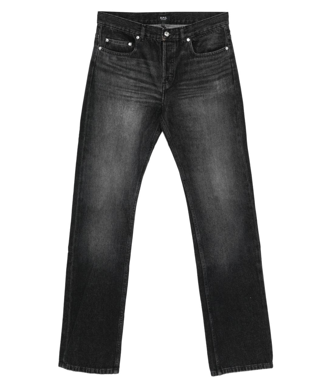 A.P.C. Черные хлопковые прямые джинсы, фото 1