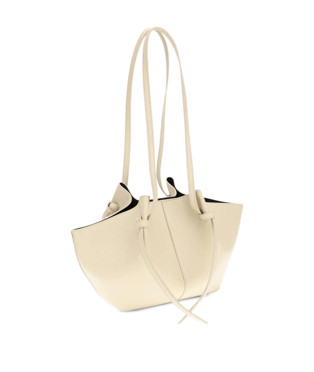 YUZEFI Белая кожаная сумка тоут, фото 3