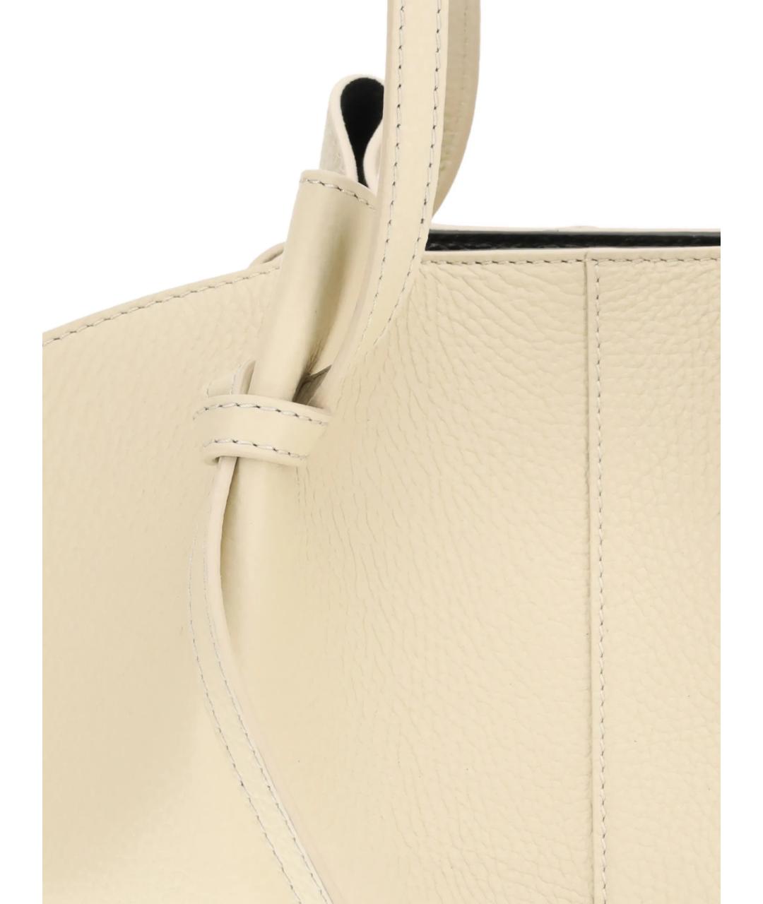 YUZEFI Белая кожаная сумка тоут, фото 4