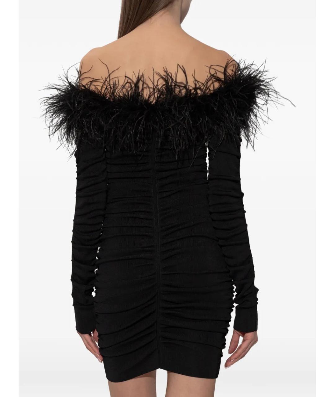 SELF-PORTRAIT Черное вискозное вечернее платье, фото 4