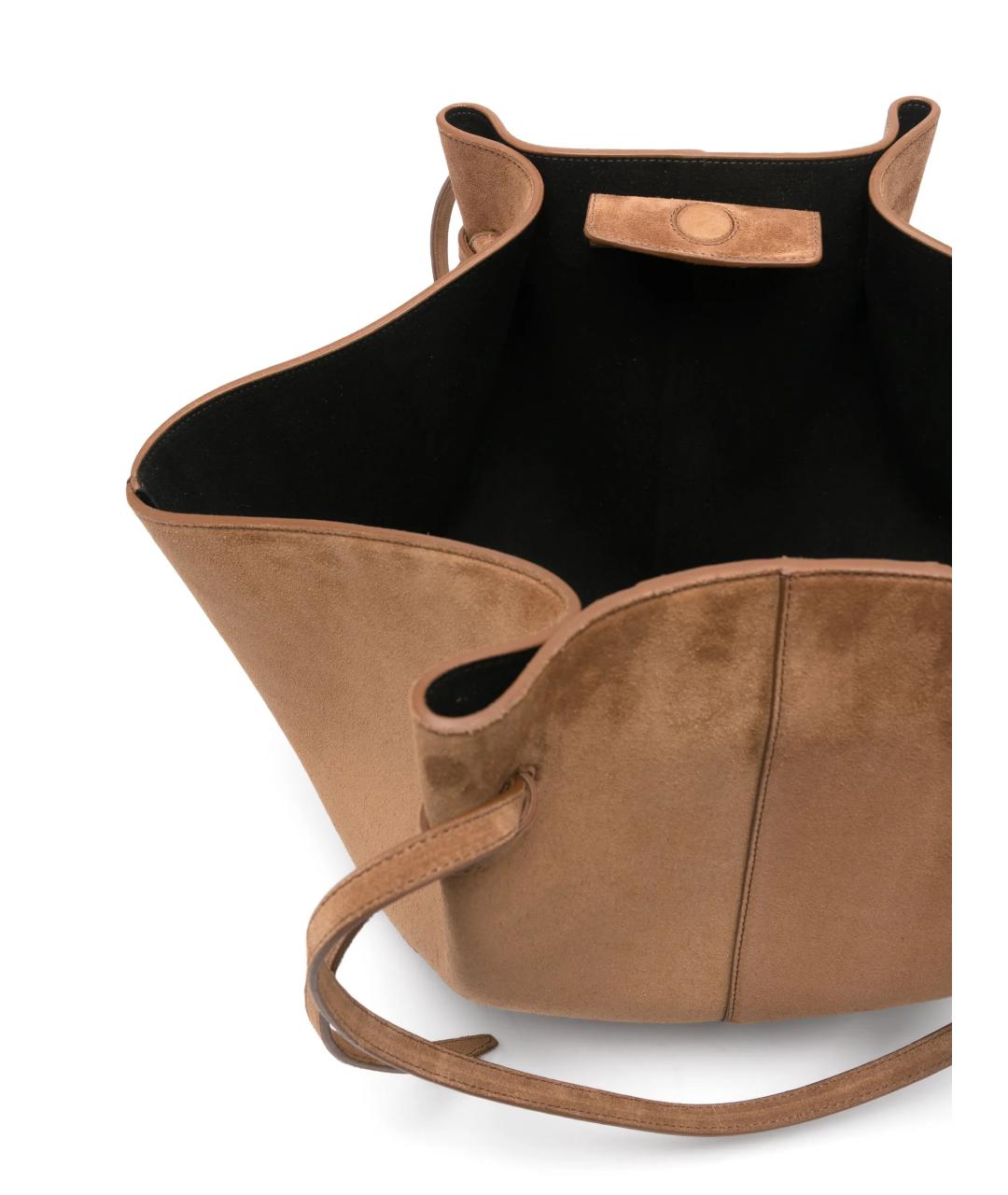 YUZEFI Коричневая кожаная сумка тоут, фото 5