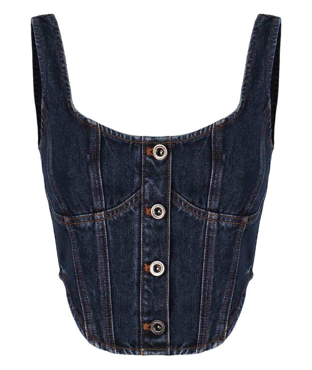 SELF-PORTRAIT Синяя хлопковая майка, фото 1