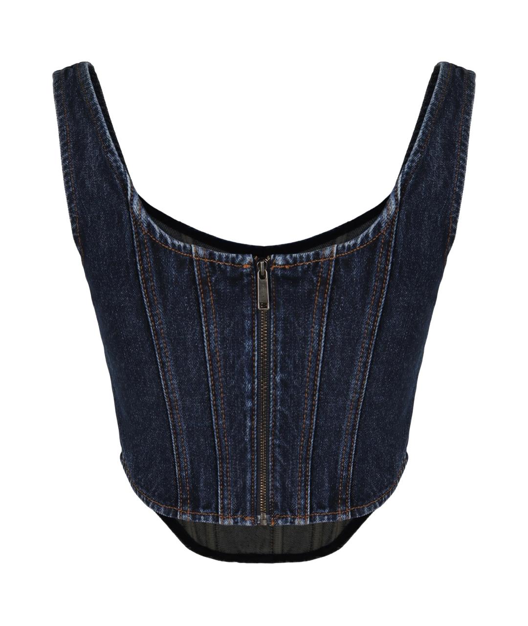 SELF-PORTRAIT Синяя хлопковая майка, фото 2