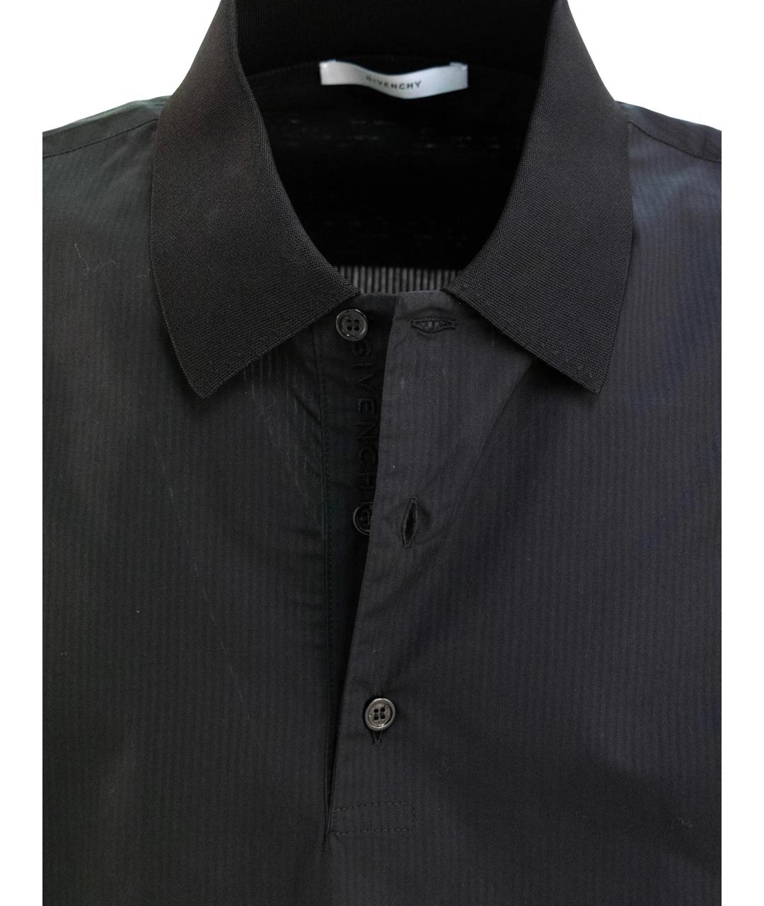 GIVENCHY Черное хлопковое поло с длинным рукавом, фото 2
