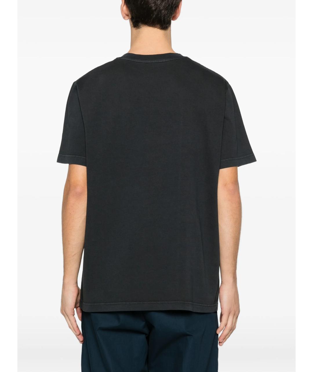 A.P.C. Черная хлопковая футболка, фото 4