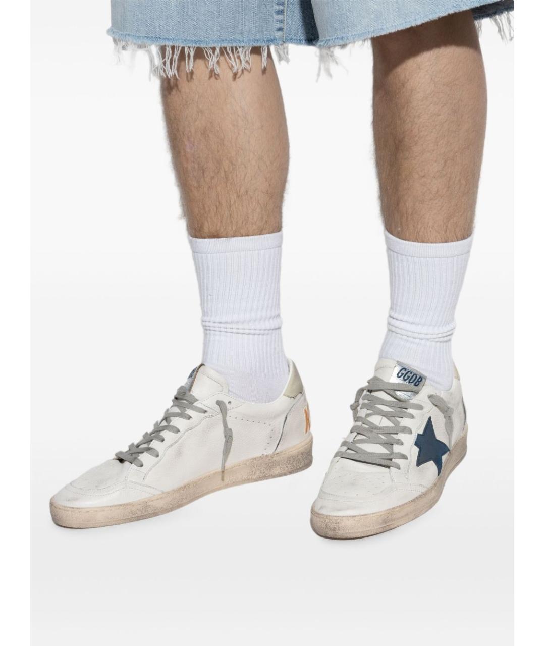 GOLDEN GOOSE DELUXE BRAND Белые кожаные низкие кроссовки / кеды, фото 7