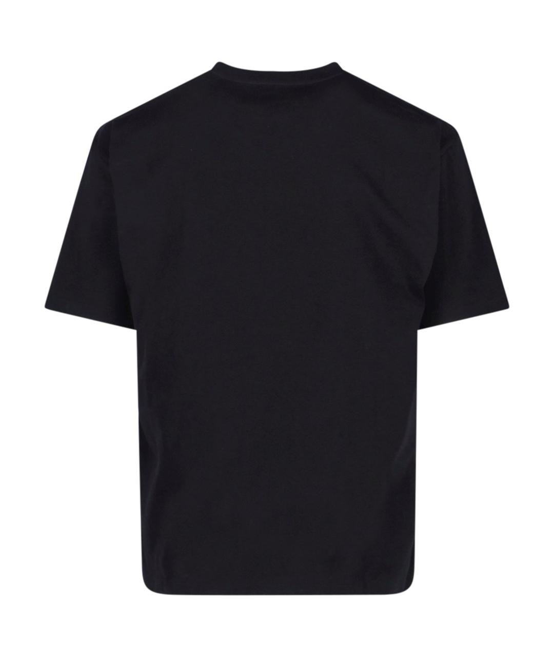 VALENTINO Черная хлопковая футболка, фото 2