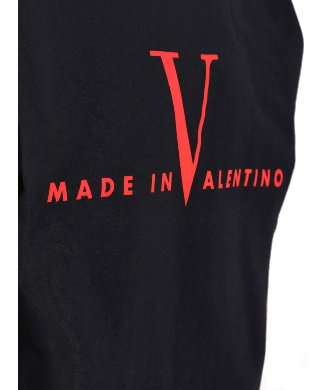 VALENTINO Черная хлопковая футболка, фото 3