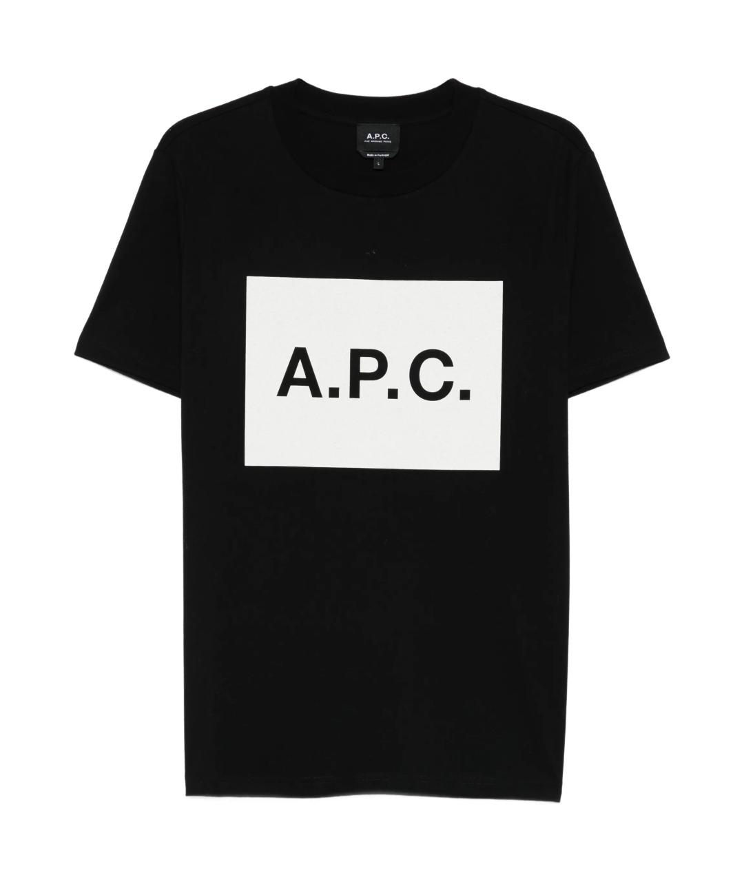 A.P.C. Черная хлопковая футболка, фото 1