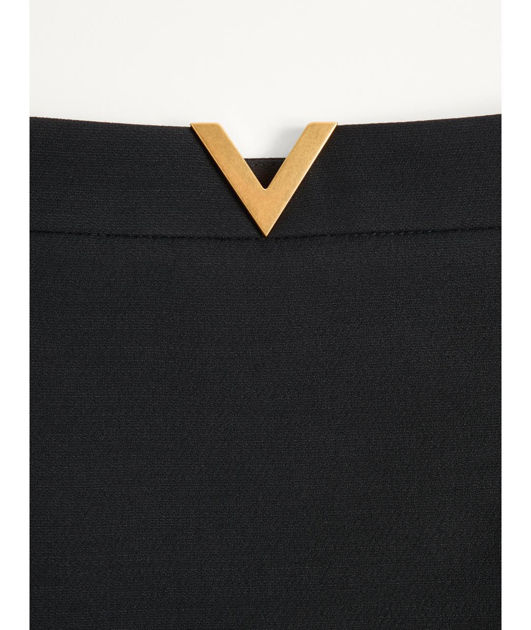 VALENTINO Черная шерстяная юбка мини, фото 3