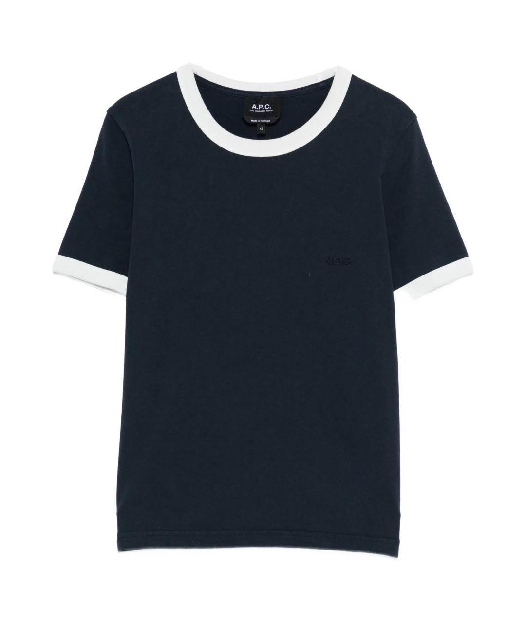 A.P.C. Синяя хлопковая футболка, фото 1