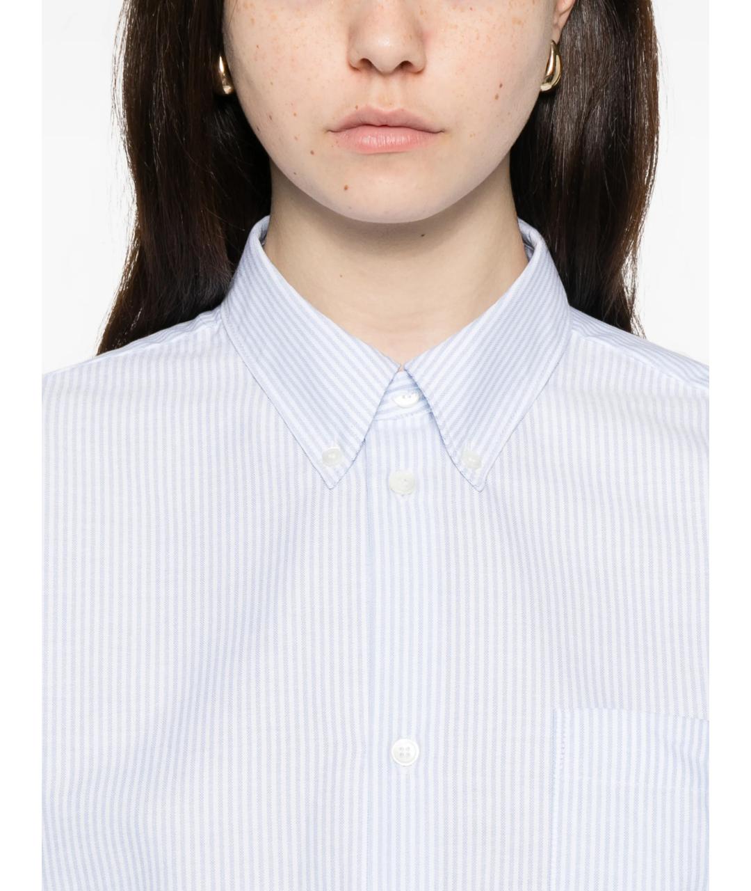 A.P.C. Голубая хлопковая рубашка, фото 5