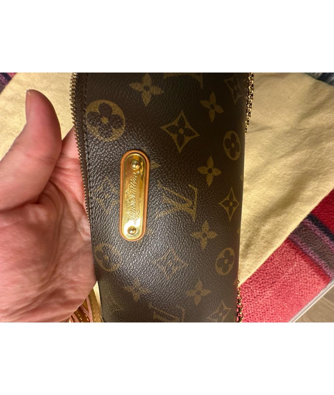 LOUIS VUITTON Коричневая сумка через плечо из искусственной кожи, фото 5