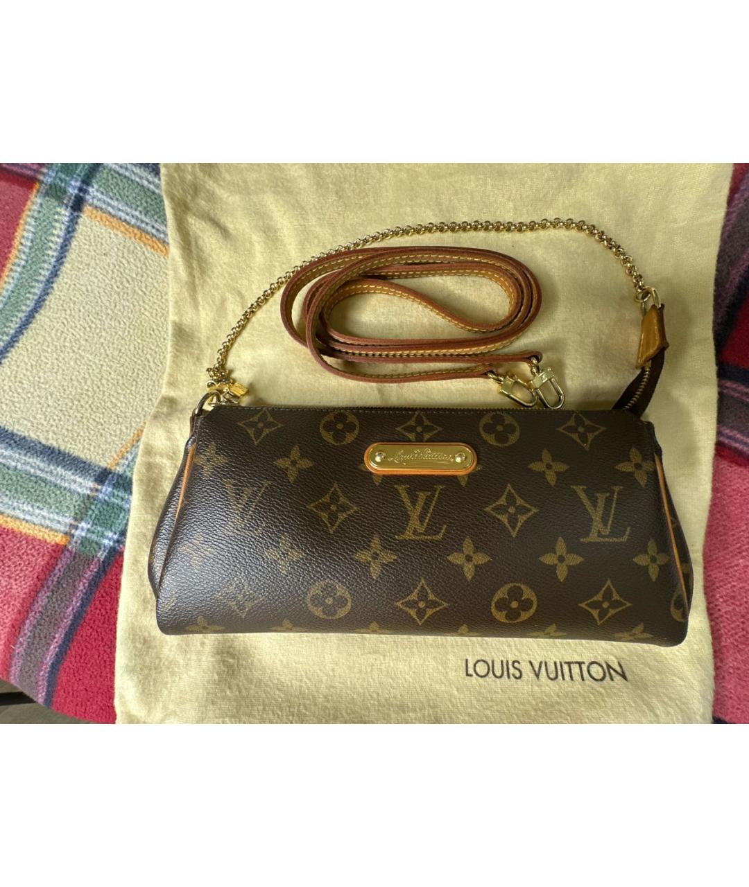 LOUIS VUITTON Коричневая сумка через плечо из искусственной кожи, фото 8