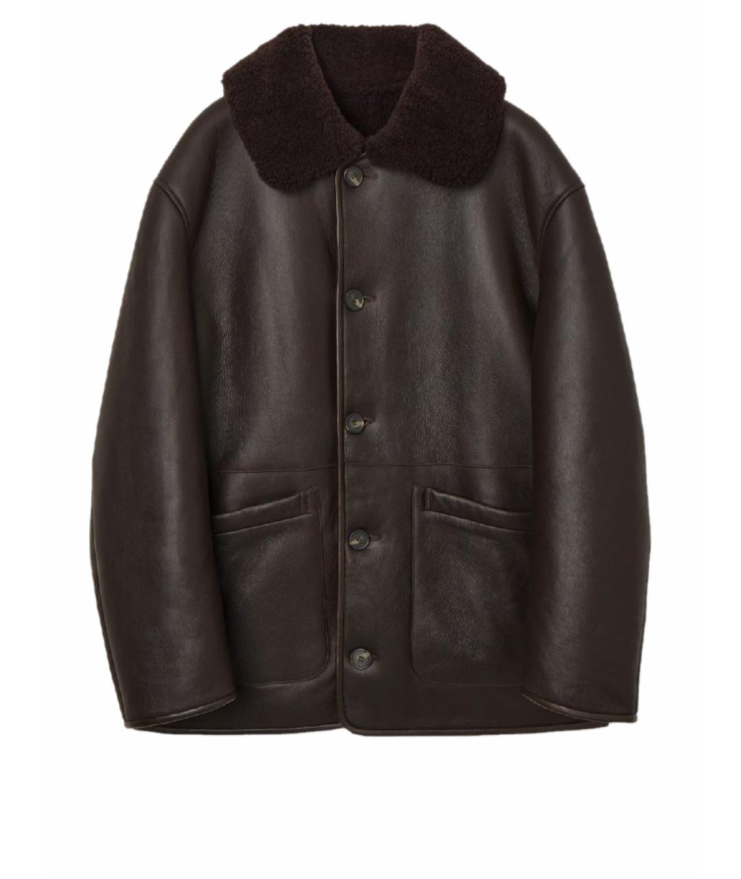 COS Коричневая кожаная куртка, фото 1