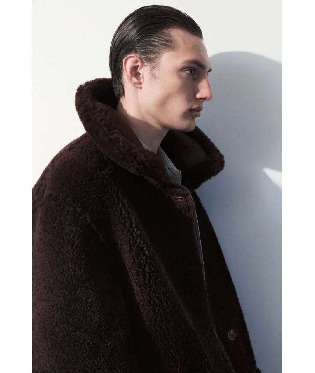 COS Коричневая кожаная куртка, фото 3