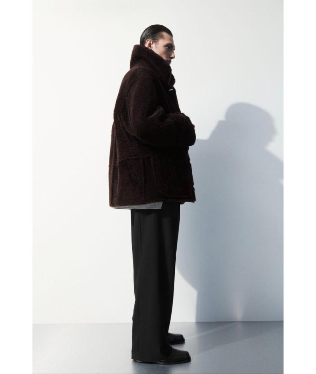 COS Коричневая кожаная куртка, фото 4