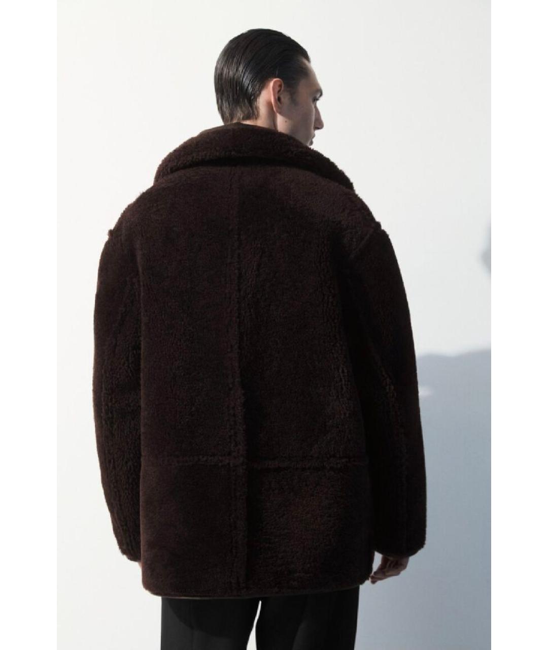 COS Коричневая кожаная куртка, фото 5