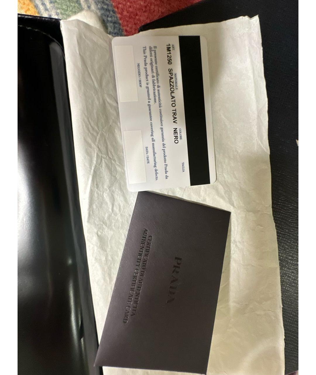 PRADA Черный кожаный кошелек, фото 7