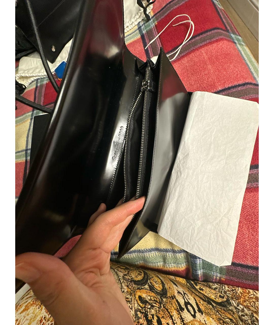 PRADA Черный кожаный кошелек, фото 4